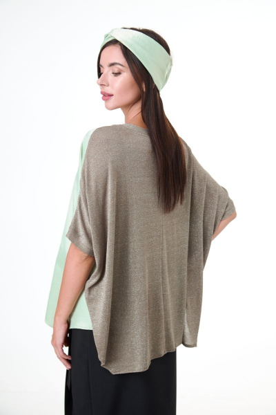 Блуза свободного силуэта с асимметричным низом из текстиля Anelli 1102 - фото 6