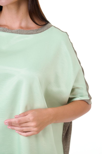 Блуза свободного силуэта с асимметричным низом из текстиля Anelli 1102 - фото 7