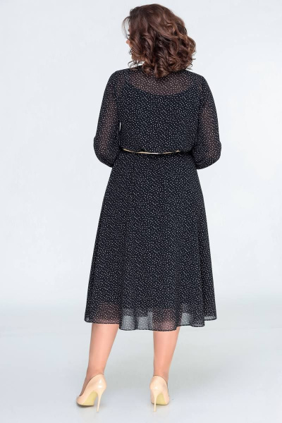 Платье, ремень Swallow 396 черный_в_горошек - фото 5