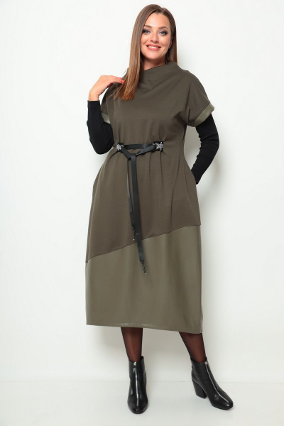 Платье Michel chic 2066 хаки - фото 1