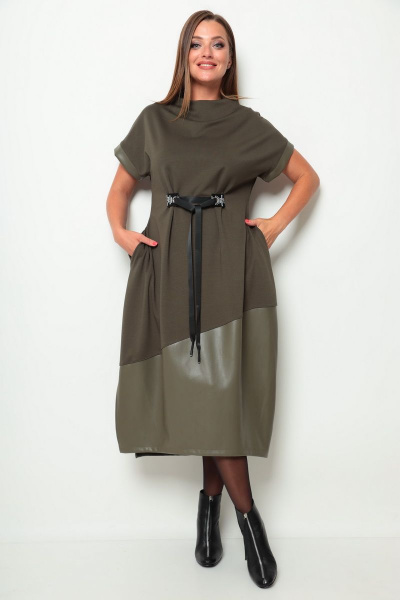 Платье Michel chic 2066 хаки - фото 2