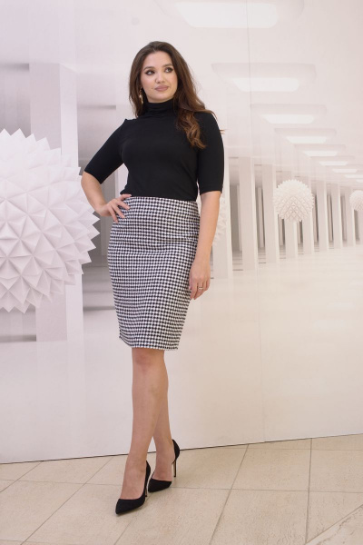 Юбка Condra 12078 черно-белый - фото 1