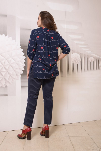 Блуза Condra 16148 синий - фото 7