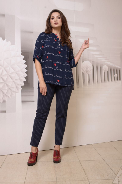 Блуза Condra 16148 синий - фото 5