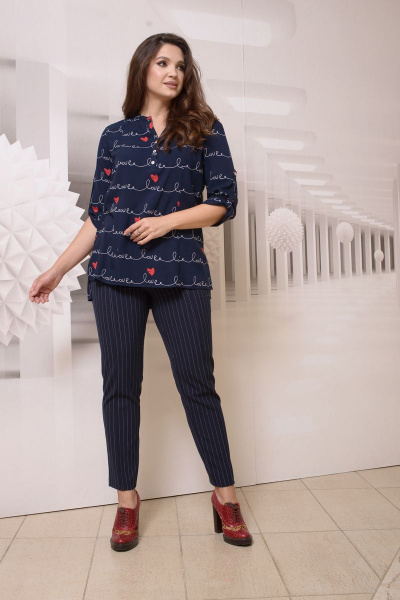 Блуза Condra 16148 синий - фото 1