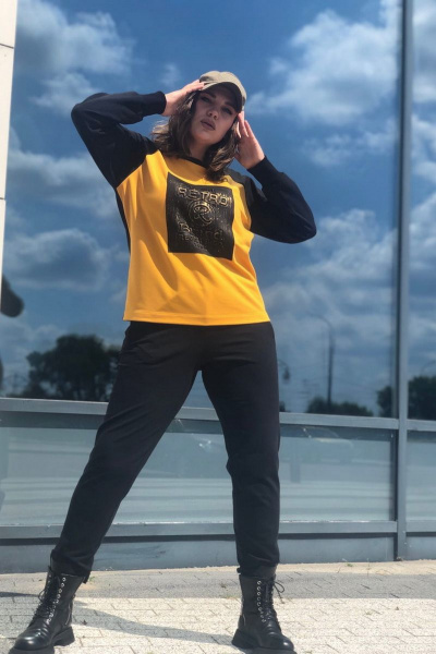 Брюки, джемпер, жилет Runella 1409 хаки - фото 6