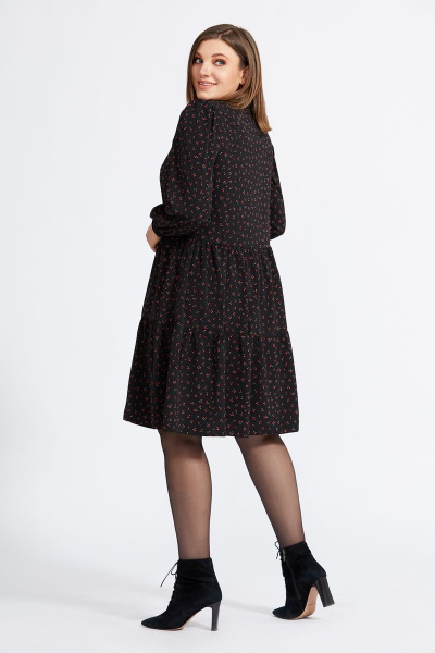 Платье Милора-стиль 848 вишнёвый_принт - фото 2