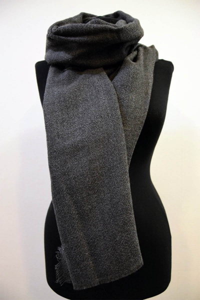 Шарф на зиму в текстиле, темно-серый, 75х180 см TrendCorner 9-16-28-239 1452 - фото 1