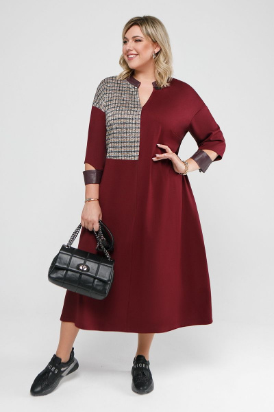 Платье Pretty 2053 бордо - фото 1