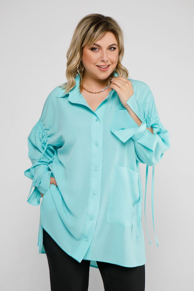 Брюки, рубашка Pretty 2044 мята+черный - фото 2