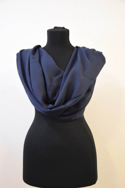 Шарф круглый 70x180 см синий для повседневного образа TrendCorner 2-3-2-19 67 - фото 1