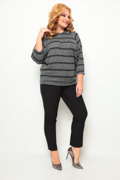 Джемпер Michel chic 749 серый-меланж-полоска - фото 2