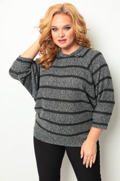 Джемпер Michel chic 749 серый-меланж-полоска - фото 1
