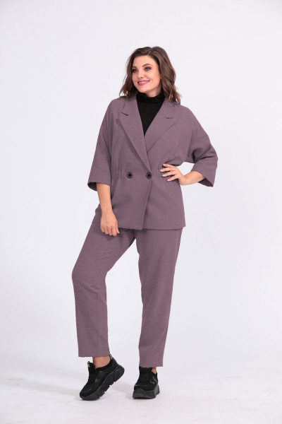 Брюки, жакет Anastasia 691 черника - фото 1