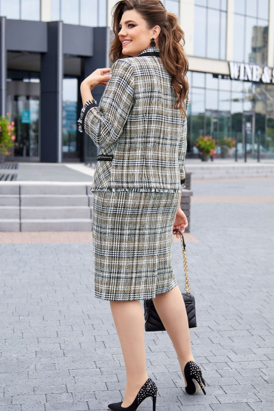 Жакет, юбка Vittoria Queen 14163 оттенки_песочно-бежевые - фото 3