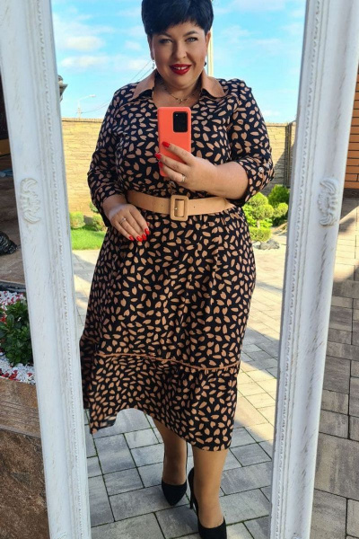 Платье Vittoria Queen 14213 темно-синий_с_персиком - фото 3