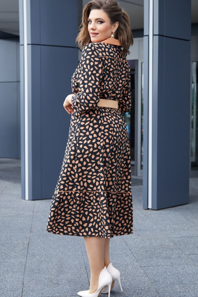 Платье Vittoria Queen 14213 темно-синий_с_персиком - фото 2