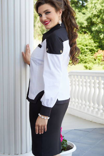 Блуза, юбка Vittoria Queen 14683 черно-белый - фото 2