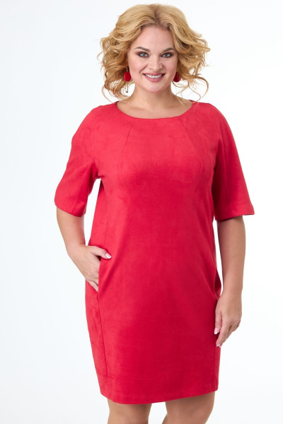 Платье из замшевого полотна из хлопка с ярусами и бантами Anelli 353 - фото 3