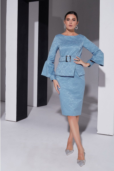 Блуза, юбка Lissana 4371 голубой - фото 2