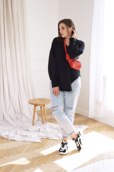 Джемпер BegiModa 4008 черный - фото 3