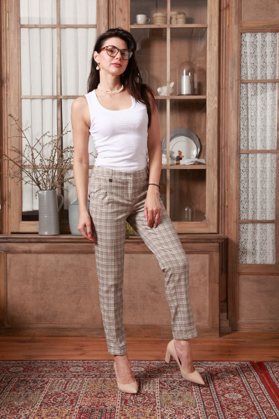 Брюки IUKONA 1535 светло-коричневый - фото 2