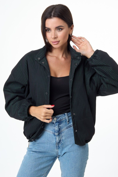 Куртка вельветовая утепленная на резинке Anelli 908 зеленый - фото 2