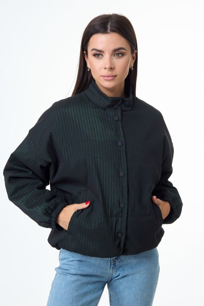 Куртка вельветовая утепленная на резинке Anelli 908 зеленый - фото 5