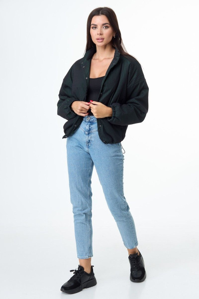 Куртка вельветовая утепленная на резинке Anelli 908 зеленый - фото 3