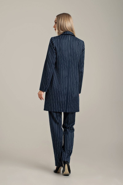 Брюки, жакет MARIKA 415 тёмно-синий/полоска - фото 4