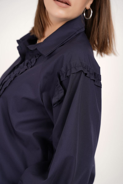 Блуза GRATTO 4134 темно-синий - фото 6
