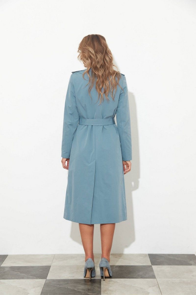Плащ SandyNa 130602 голубой - фото 4