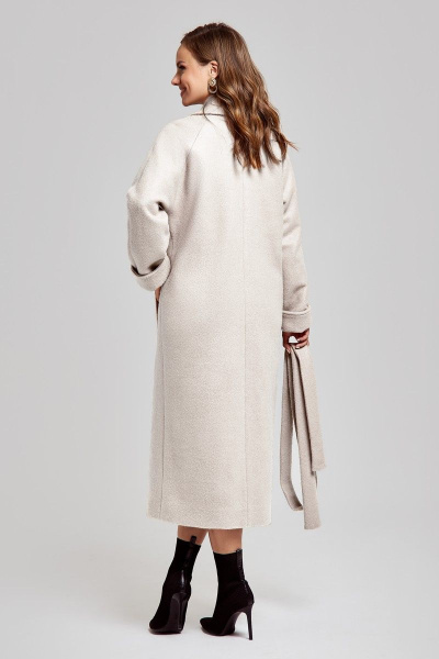 Пальто SandyNa 130604 серо-жемчужный - фото 6