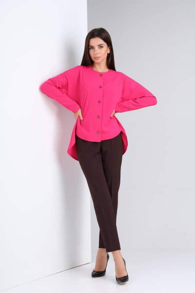 Блуза, брюки Shetti 2016 фуксия+шоколад - фото 1
