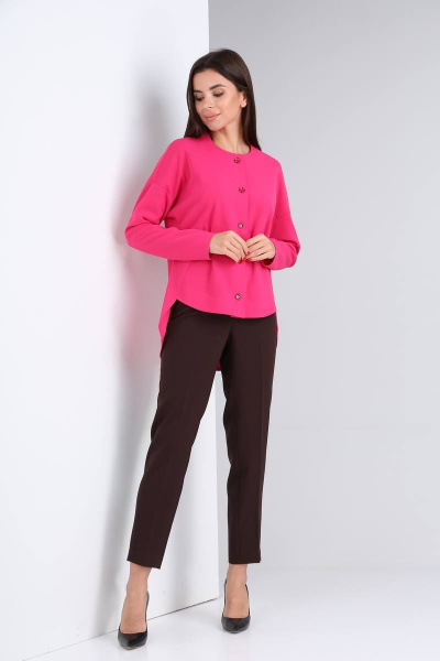 Блуза, брюки Shetti 2016 фуксия+шоколад - фото 2