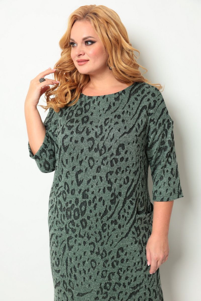 Платье Michel chic 2069 зеленый-принт - фото 6