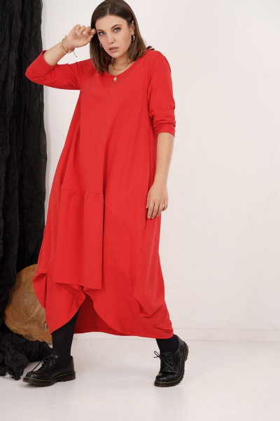 Платье GRATTO 8118 красный - фото 3