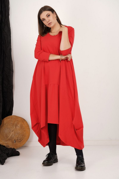 Платье GRATTO 8118 красный - фото 1