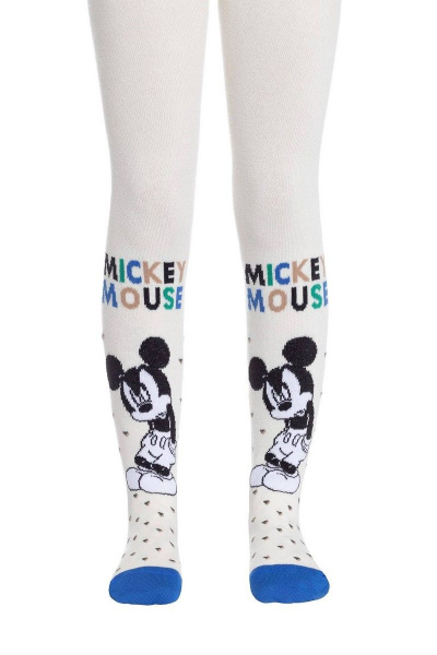 Белые детские колготки с рисунками для ярких приключений CONTE Conte-kids_Disney_Микки_463 капучино - фото 1