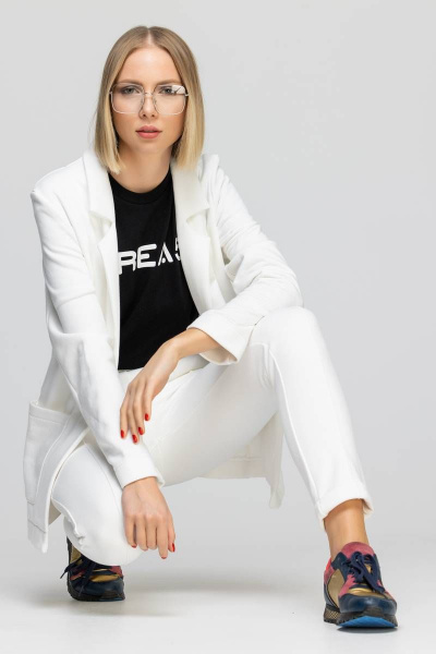 Брюки, жакет Domna 16075 молочный - фото 10