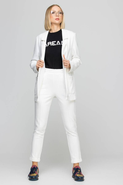 Брюки, жакет Domna 16075 молочный - фото 8