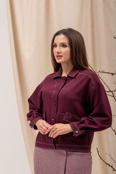 Жакет, юбка Angelina 6921 бордо - фото 2