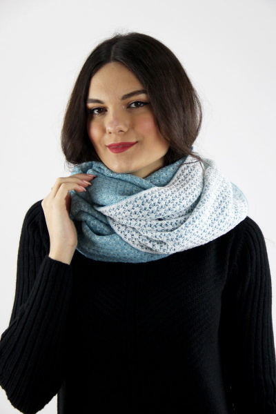 Шарф Полесье С6035-18 8С0558-Д43  камея_голубая - фото 1