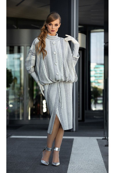 Куртка Diva 1347-1 серый - фото 2