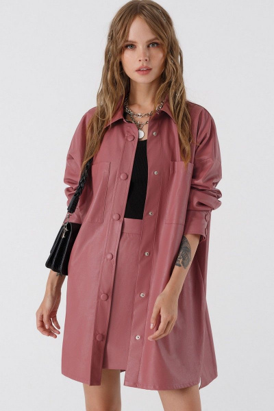 Рубашка PiRS 3396 серо-розовый - фото 2