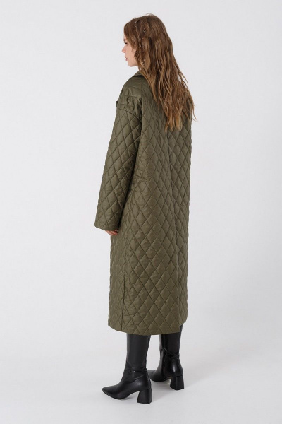 Пальто PiRS 3425 хаки - фото 4