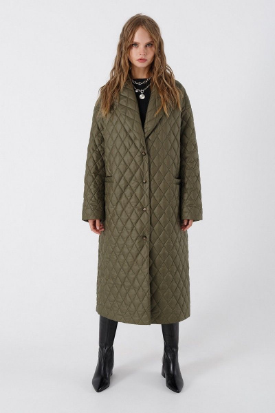 Пальто PiRS 3425 хаки - фото 2
