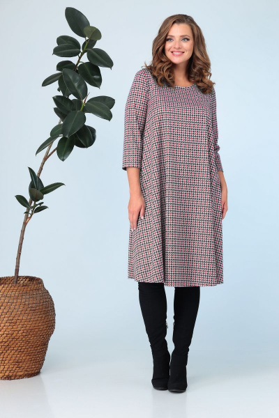 Платье, шарф Anastasia 704+шарфик красный - фото 2