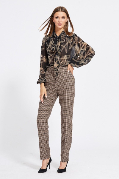 Брюки EOLA 2098 гусиная_лапка_коричневый - фото 2