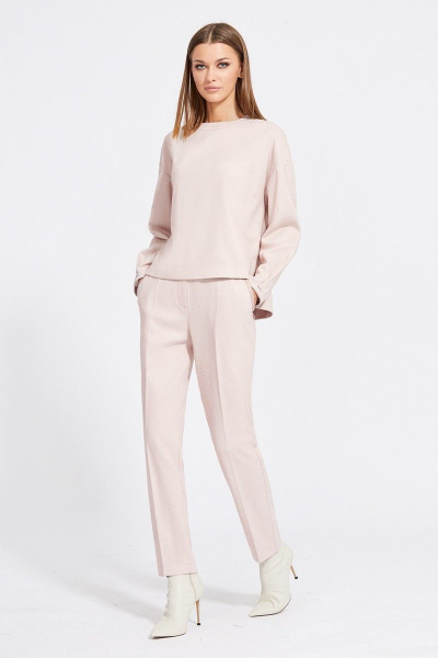 Брюки, джемпер, снуд EOLA 2111 елочка_пудра - фото 1